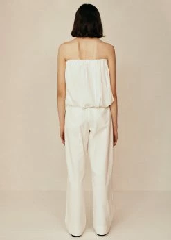 CLOTHING Esse Studios Tailored Cotton Trousers - Ivory