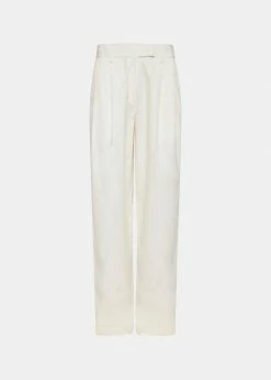 CLOTHING Esse Studios Tailored Cotton Trousers - Ivory