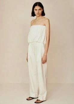 CLOTHING Esse Studios Tailored Cotton Trousers - Ivory