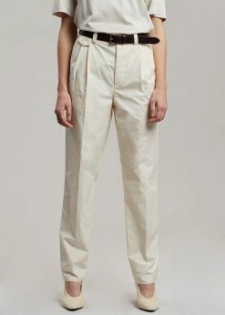 CLOTHING Esse Studios Tailored Cotton Trousers - Ivory
