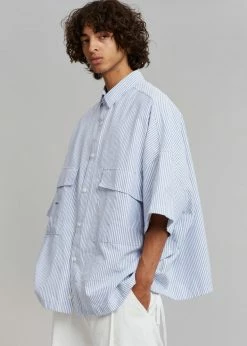 Farmers Market Ethan Pocket Shirt - Blue Stripe
