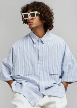 Farmers Market Ethan Pocket Shirt - Blue Stripe