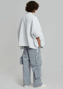 Farmers Market Ethan Pocket Shirt - Slate Stripe