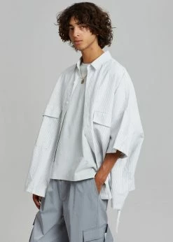 Farmers Market Ethan Pocket Shirt - Slate Stripe