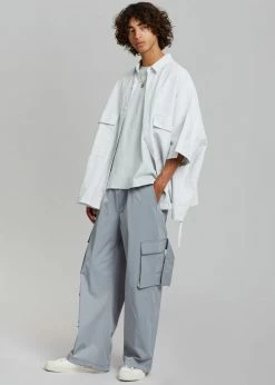 Farmers Market Ethan Pocket Shirt - Slate Stripe