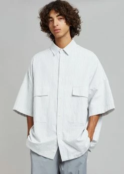 Farmers Market Ethan Pocket Shirt - Slate Stripe