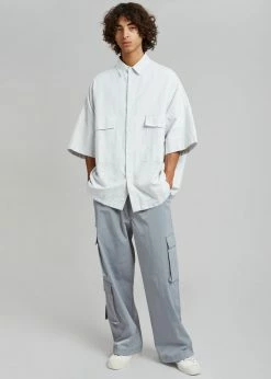 Farmers Market Ethan Pocket Shirt - Slate Stripe