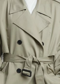 The Frankie Shop Eugene Trench Coat - Pale Khaki