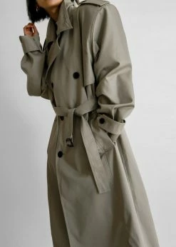 The Frankie Shop Eugene Trench Coat - Pale Khaki