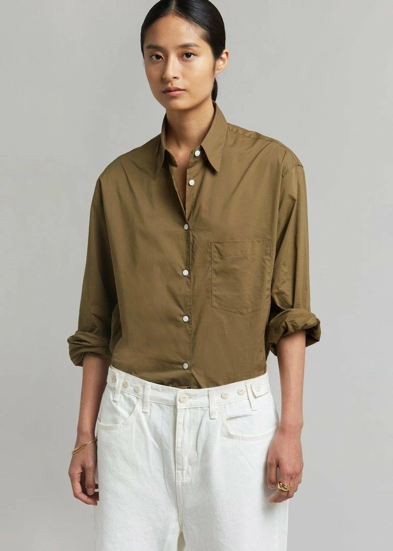 Top 10 π The Frankie Shop CLOTHING Everyday π Shirt - Khaki π 1 The Frankie Shop CLOTHING Everyday Shirt - Khaki