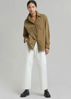 The Frankie Shop CLOTHING Everyday Shirt - Khaki