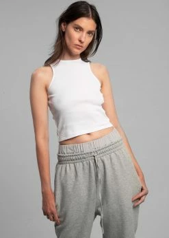 The Frankie Shop Falon Rib Tank - Optic White