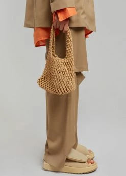 Cafe Noir ACCESSORIES Fana Mini Net Bag - Biscuit