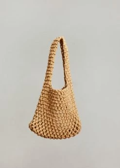 Cafe Noir ACCESSORIES Fana Mini Net Bag - Biscuit