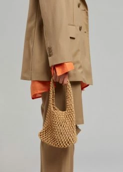 Cafe Noir ACCESSORIES Fana Mini Net Bag - Biscuit