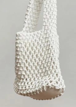 Cafe Noir ACCESSORIES Fana Mini Net Bag - Off White