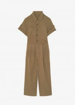 Blossom Faye Jumpsuit - Olive Brown CLOTHING