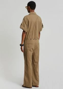 Blossom Faye Jumpsuit - Olive Brown CLOTHING