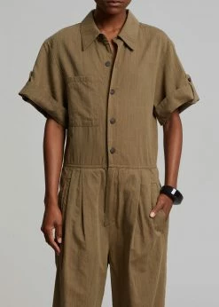 Blossom Faye Jumpsuit - Olive Brown CLOTHING