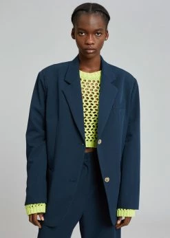 The Frankie Shop Felola Blazer - Deep Navy CLOTHING