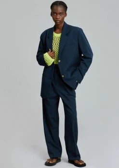 The Frankie Shop Felola Blazer - Deep Navy CLOTHING
