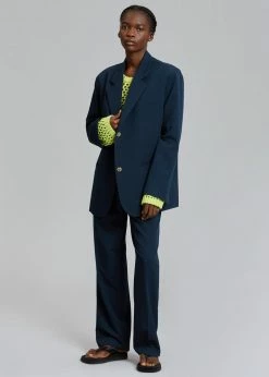 The Frankie Shop Felola Blazer - Deep Navy CLOTHING