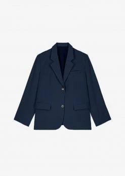 The Frankie Shop Felola Blazer - Deep Navy CLOTHING
