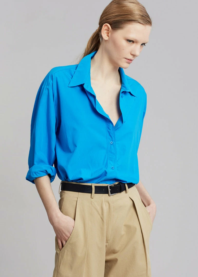 Flash Sale π The Frankie Shop Fia π Shirt - Cobalt CLOTHING π₯° 4 The Frankie Shop Fia Shirt - Cobalt CLOTHING