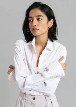 Top 10 π The Frankie Shop Flor Silky π Shirt - Pink Stripe π₯° 17 The Frankie Shop Flor Silky Shirt - Pink Stripe