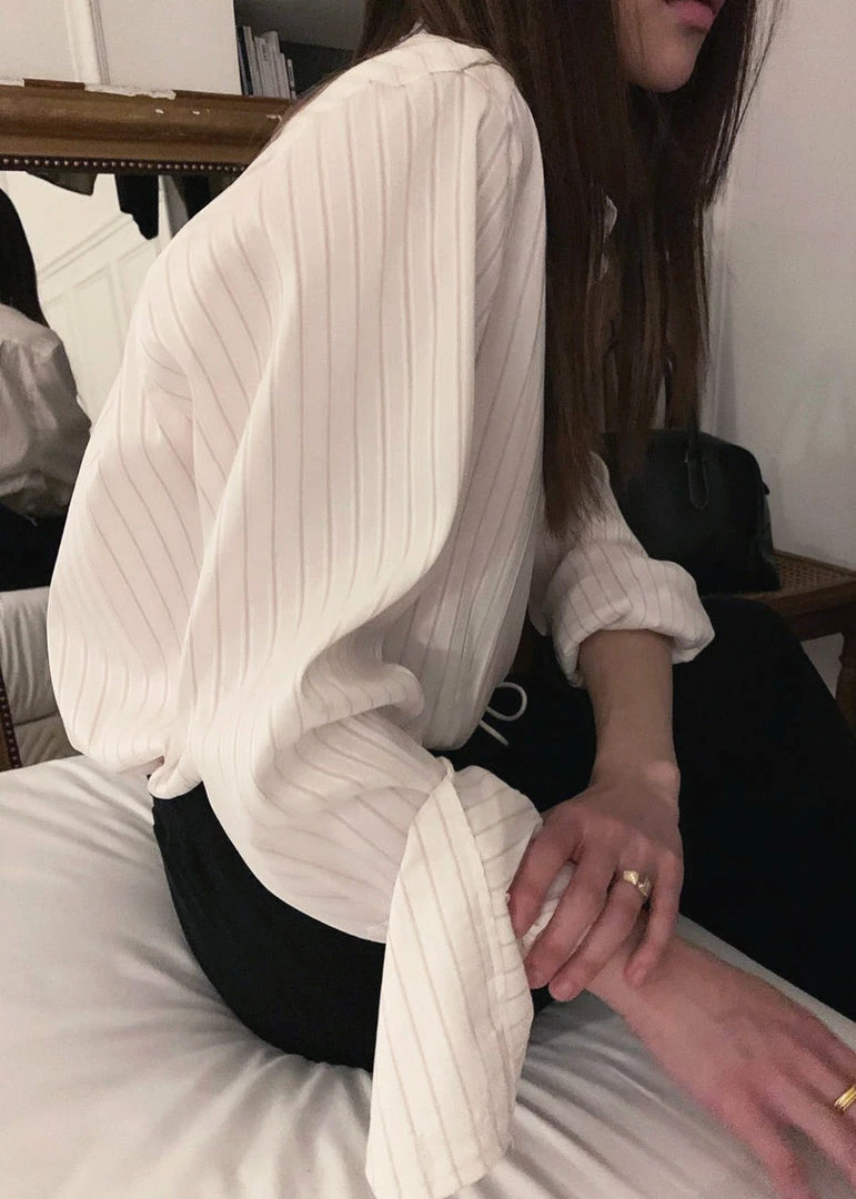 Top 10 π The Frankie Shop Flor Silky π Shirt - Pink Stripe π₯° 3 The Frankie Shop Flor Silky Shirt - Pink Stripe