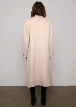 The Frankie Shop Flynn Overcoat - Cream CLOTHING
