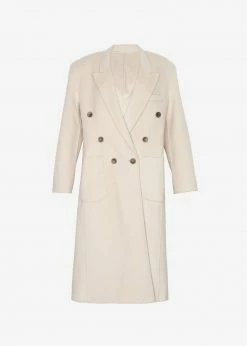 The Frankie Shop Flynn Overcoat - Cream CLOTHING