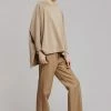 The Frankie Shop CLOTHING Fomu Oversized Top - Taupe
