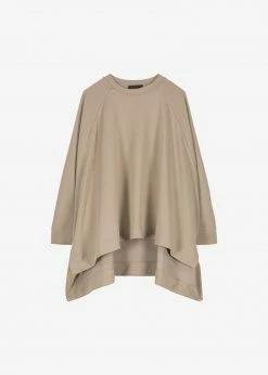 The Frankie Shop CLOTHING Fomu Oversized Top - Taupe