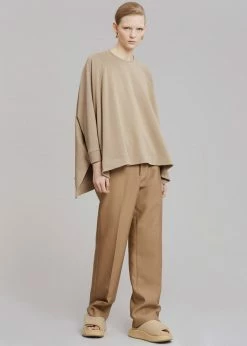 The Frankie Shop CLOTHING Fomu Oversized Top - Taupe