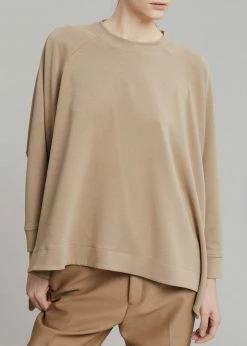 The Frankie Shop CLOTHING Fomu Oversized Top - Taupe