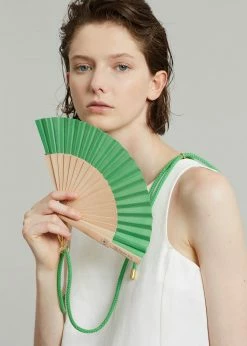 The Frankie Shop TFS X Duvelleroy Take Away Fan - Kelly Green Swimwear