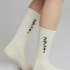 The Frankie Shop Frankie In Japanese Ribbed Socks - Vanilla CLOTHING