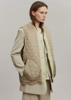 The Frankie Shop Gaby Reversible Vest - Mastic