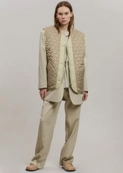 The Frankie Shop Gaby Reversible Vest - Mastic