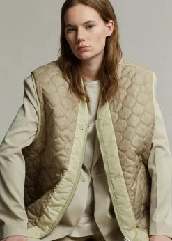 The Frankie Shop Gaby Reversible Vest - Mastic