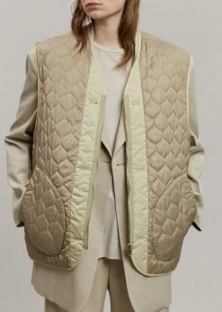 The Frankie Shop Gaby Reversible Vest - Mastic