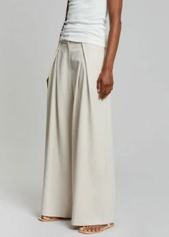 Abigail CLOTHING Gail Pleated Wide Pants - Sand