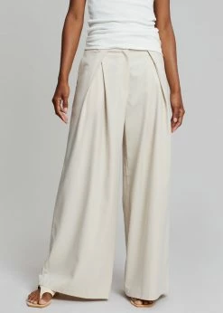 Abigail CLOTHING Gail Pleated Wide Pants - Sand