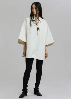 The Frankie Shop Galene Overshirt - Cream