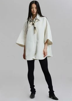 The Frankie Shop Galene Overshirt - Cream