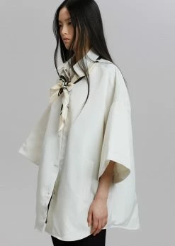 The Frankie Shop Galene Overshirt - Cream