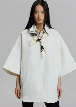 The Frankie Shop Galene Overshirt - Cream