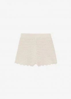Best Sale π The Plan Galil Crochet Knit Shorts - Beige π₯ 17 The Plan Galil Crochet Knit Shorts - Beige