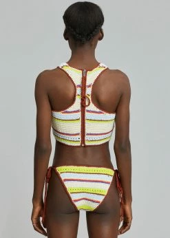 Ganni Crochet String Bikini Bottom - Multicolor